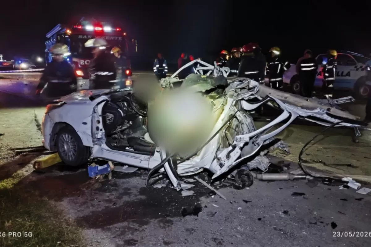 Tragedia en San Vicente: cinco integrantes de una familia murieron en un choque sobre la Ruta 6