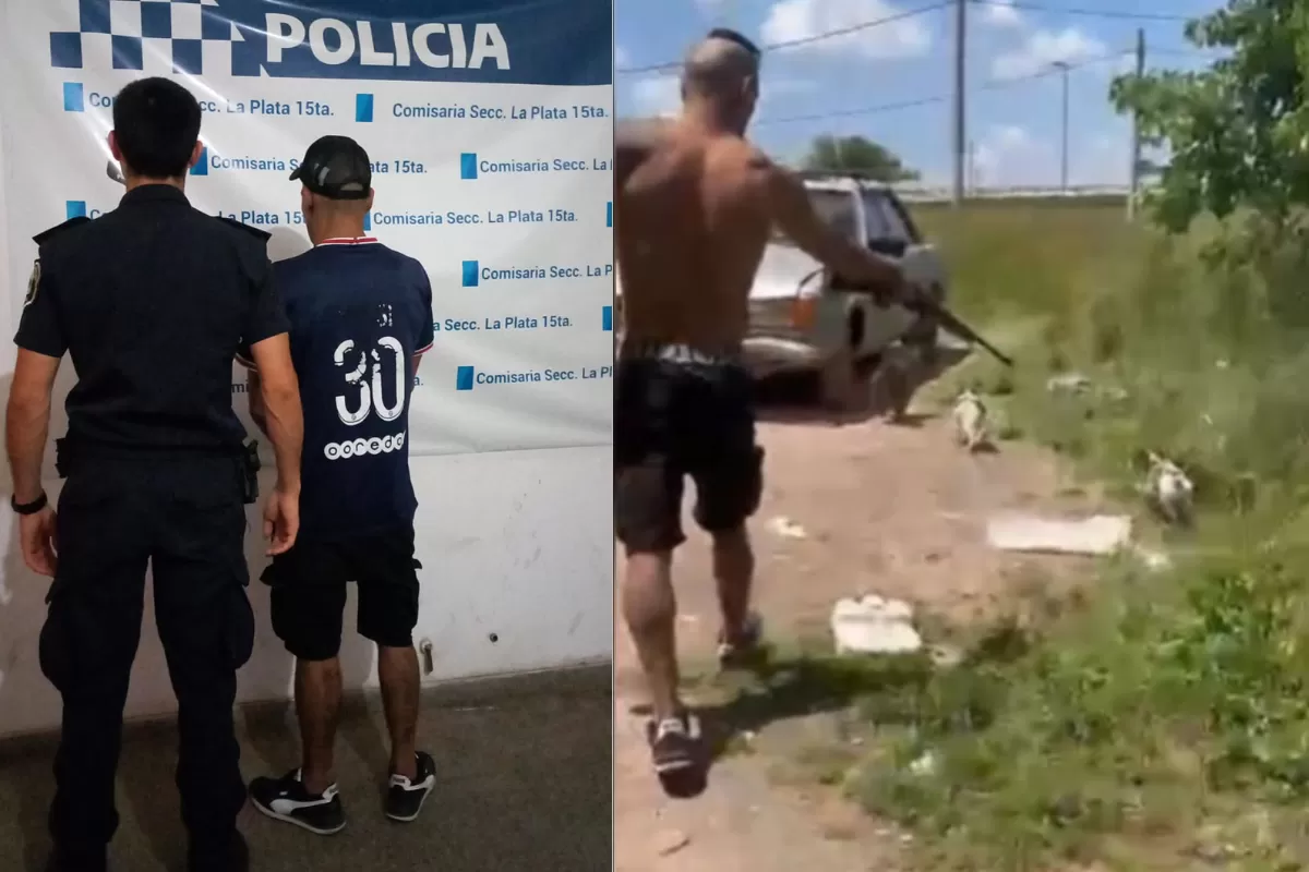 VIDEO | Un exconvicto fue detenido por maltrato animal tras patear y atacar a tiros a perros en La Plata