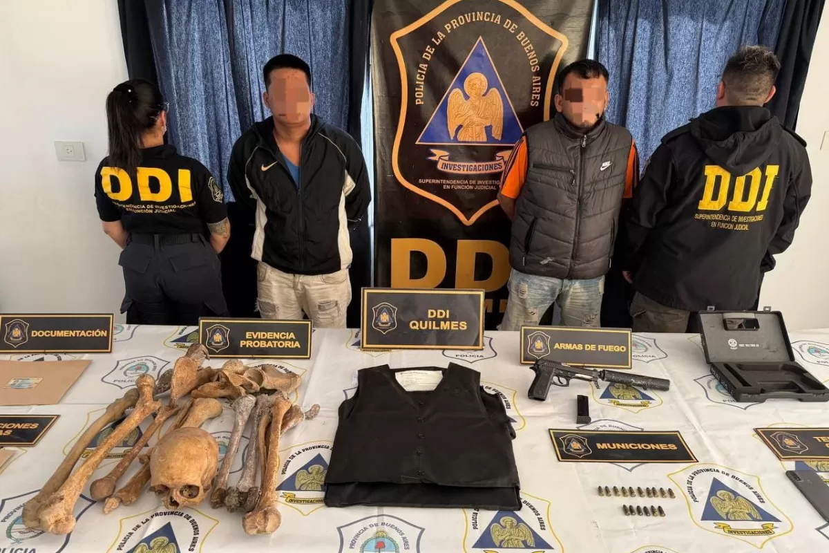 Quilmes: detuvieron a un presunto narco sicario peruano buscado por homicidio y hallaron armas, drogas y un cr&aacute;neo humano