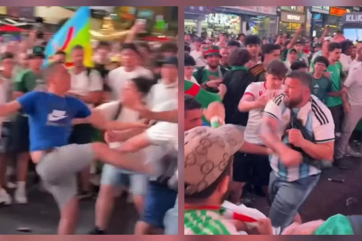 VIDEO | Hinchas argentinos y argelinos protagonizaron una pelea en Estados Unidos, previo al debut mundialista
