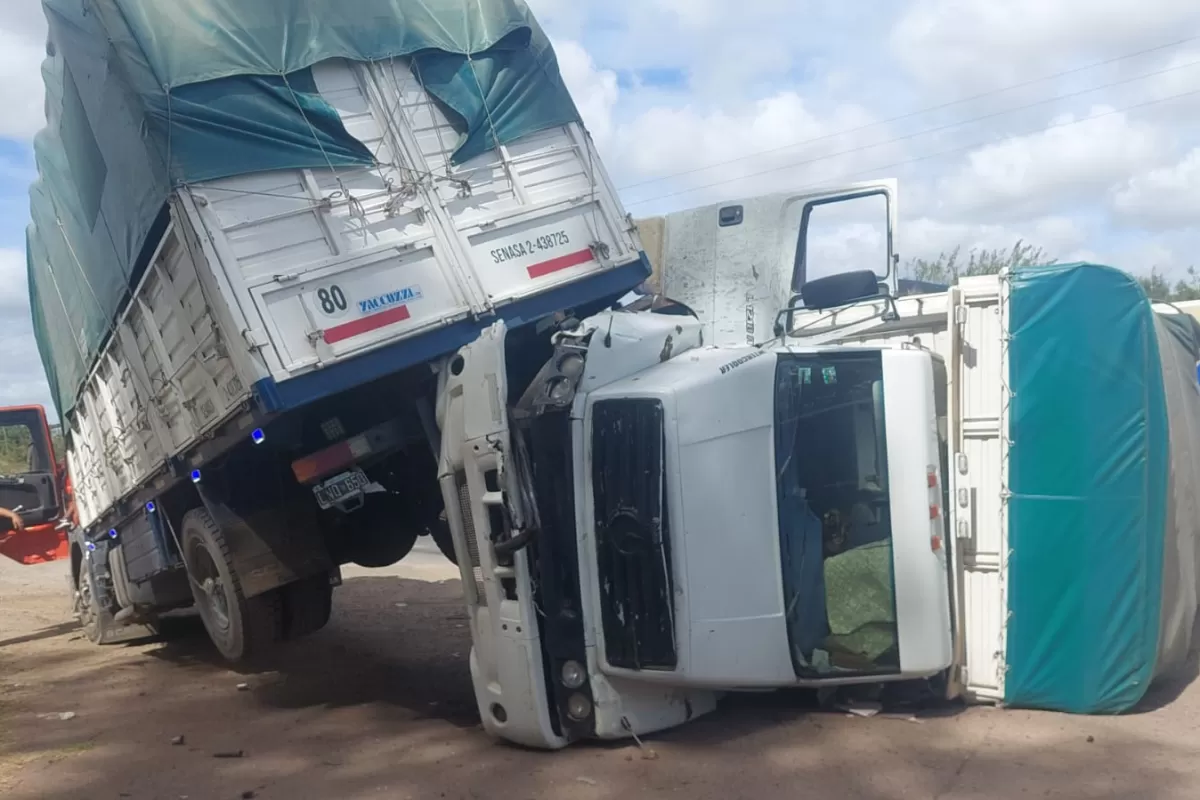 La Plata: volcaron dos camiones en medio de una manifestaci&oacute;n de campesinos