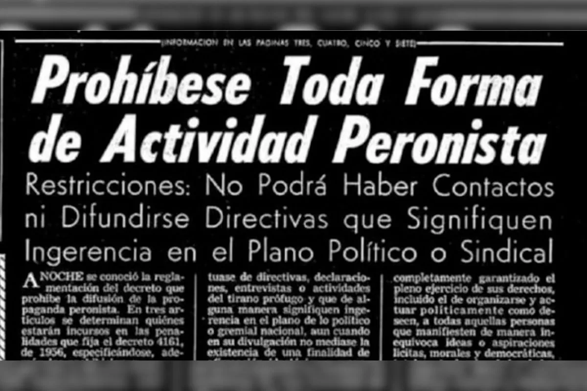 Se cumplen 70 a&ntilde;os del decreto que prohibi&oacute; nombrar a Per&oacute;n y Evita