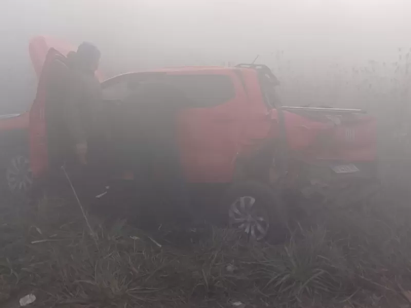 La Plata: cuatro vehículos chocaron en cadena sobre la Ruta 36 por la intensa neblina